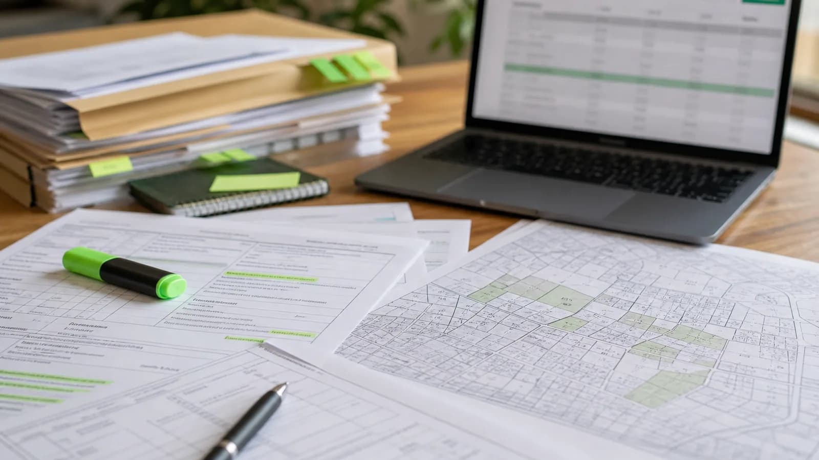 Documentos públicos y mapa catastral revisados como señal temprana